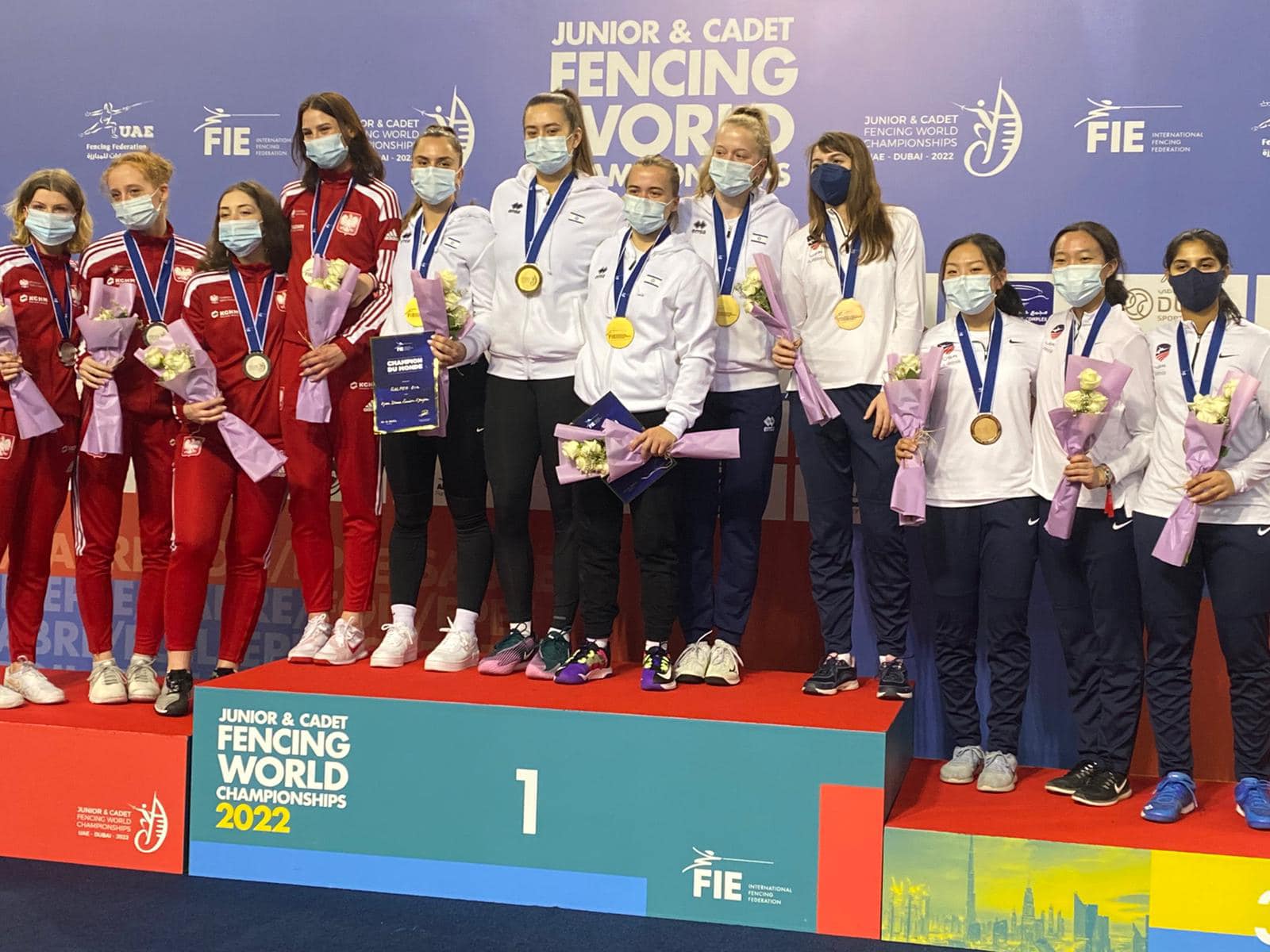נבחרת דקר הנערות של ישראל זכתה היום במדליית הזהב באליפות העולם בדובאי