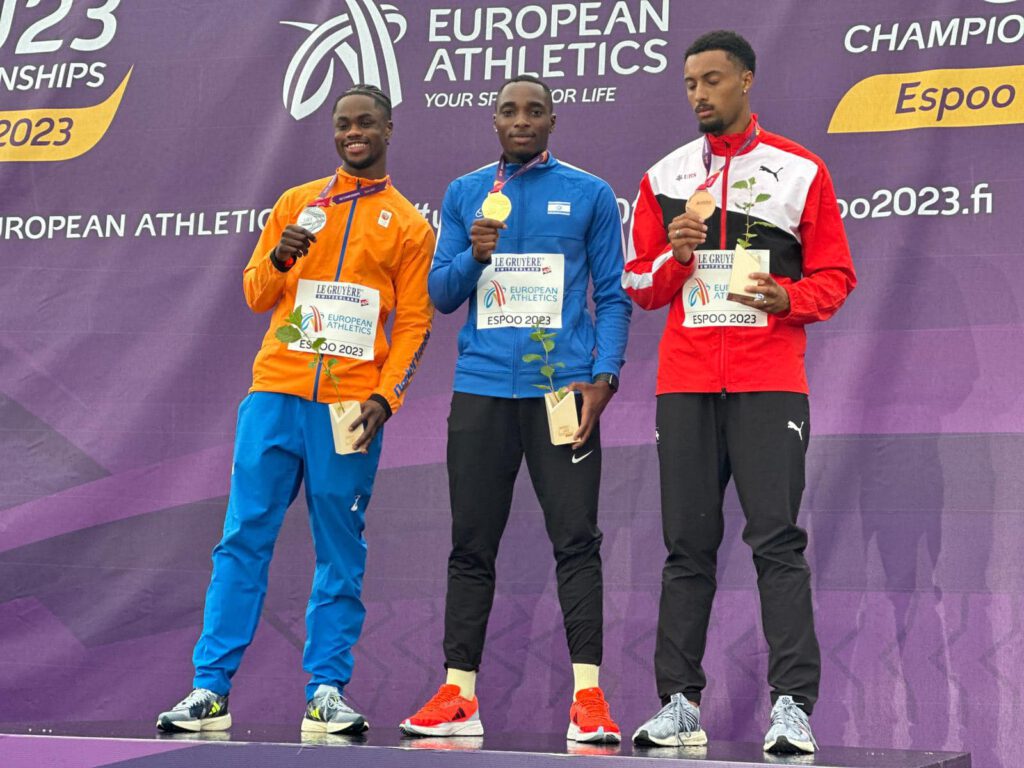 בלסינג אפריפה אלוף אירופה עד גיל 23 - בריצת 200 מטר